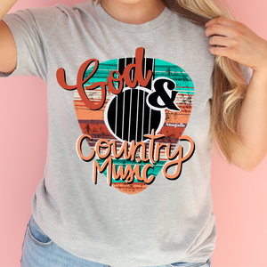 God & Country Music Tee